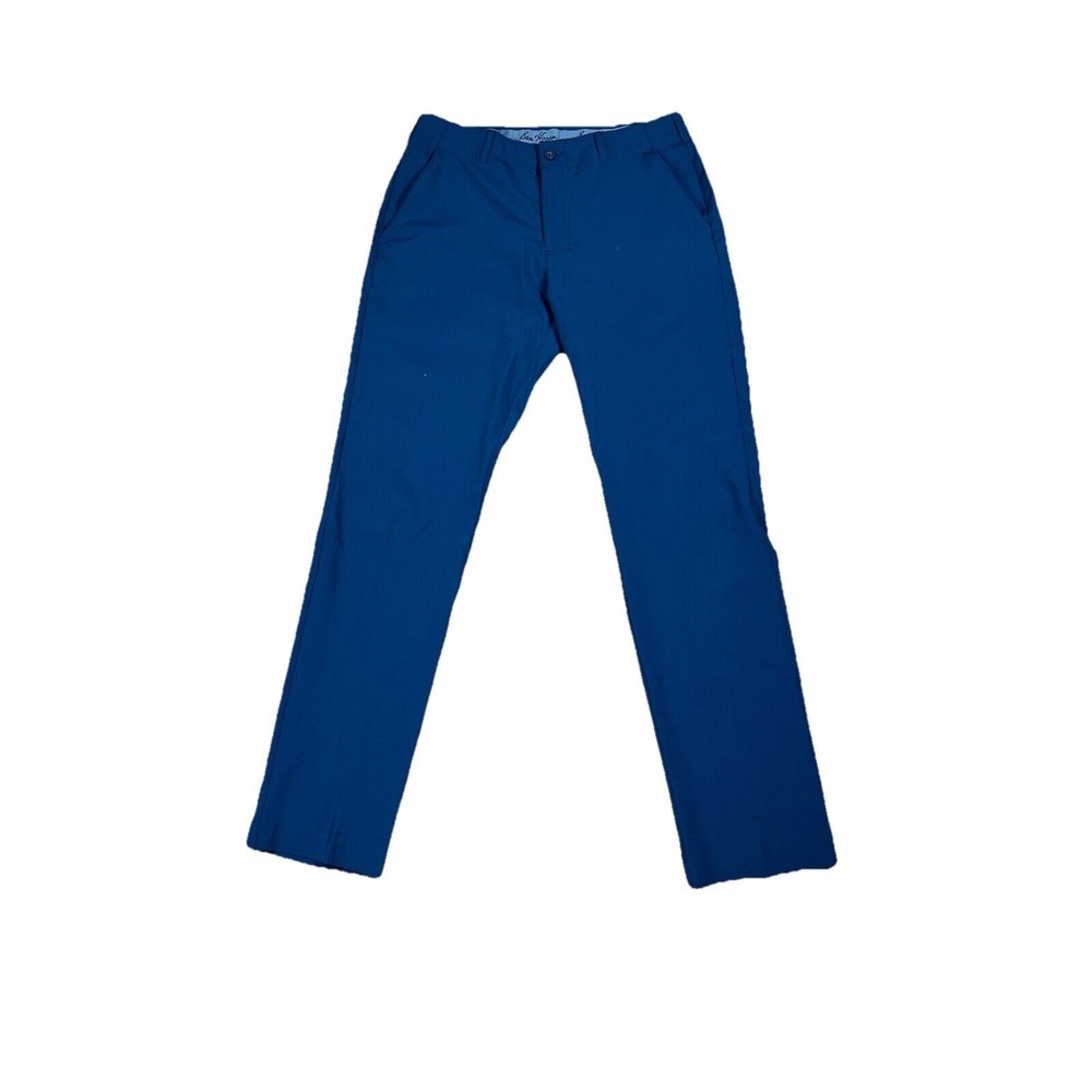 Ben Hogan Mens Pants 32x32‎ Navy Dress Flat Front Straight Formal